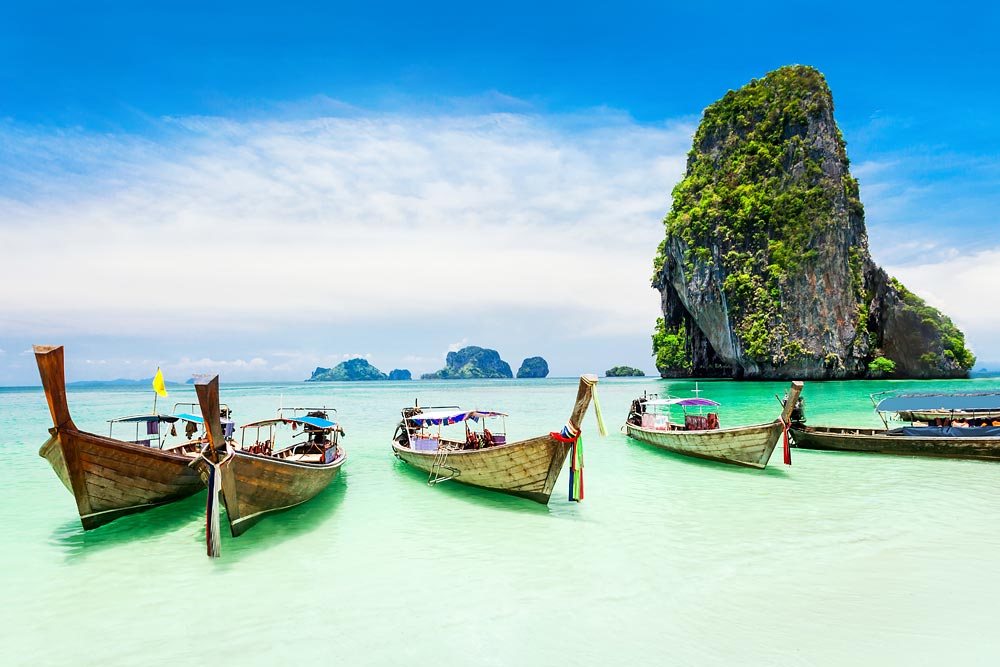 ทัวร์กระบี่ 4 เกาะ ทะเลแหวก โดยเรือหางยาว
