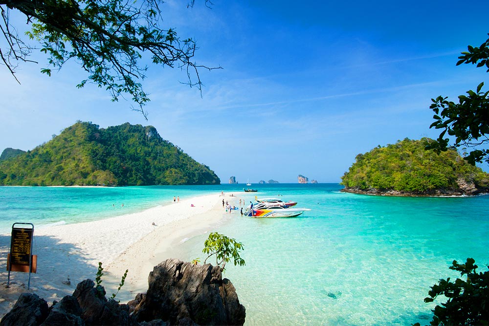 ทัวร์กระบี่ 4 เกาะ ทะเลแหวก โดยเรือเร็วสปีดโบ๊ท