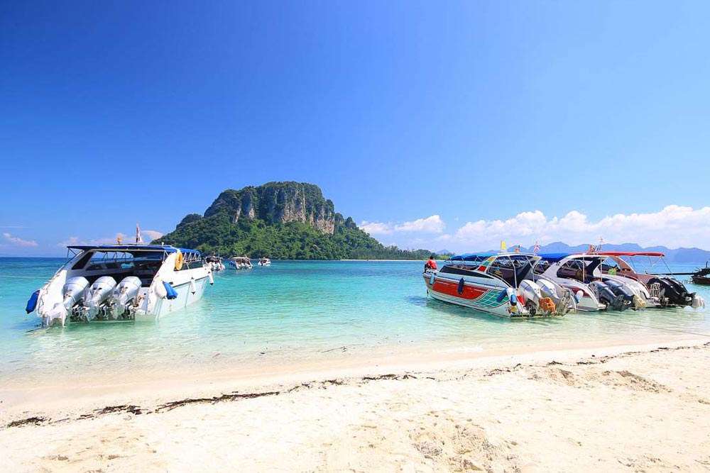 ทัวร์กระบี่ 4 เกาะ ทะเลแหวก โดยเรือเร็วสปีดโบ๊ท